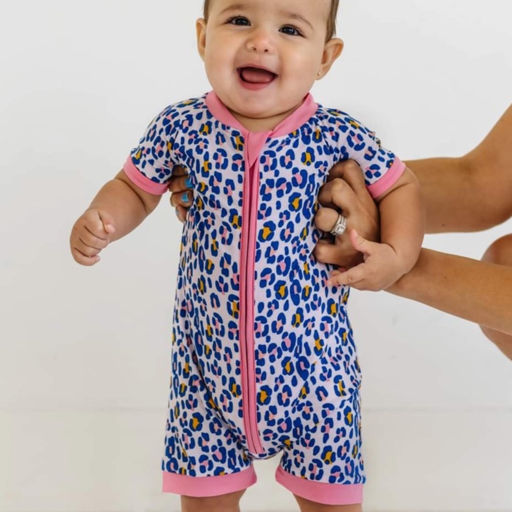 Little Sleepies Wild Leopard Bamboo Viscose Shorty Zippy ✨